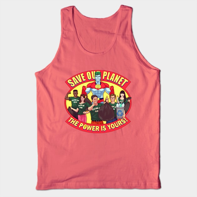 Go Go Planet Rangers Tank Top by Batang 90s Art